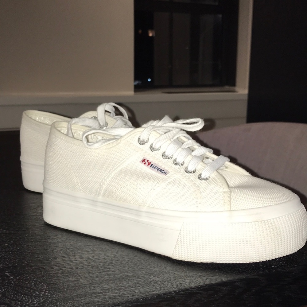 New Superga platform sneakers size 9